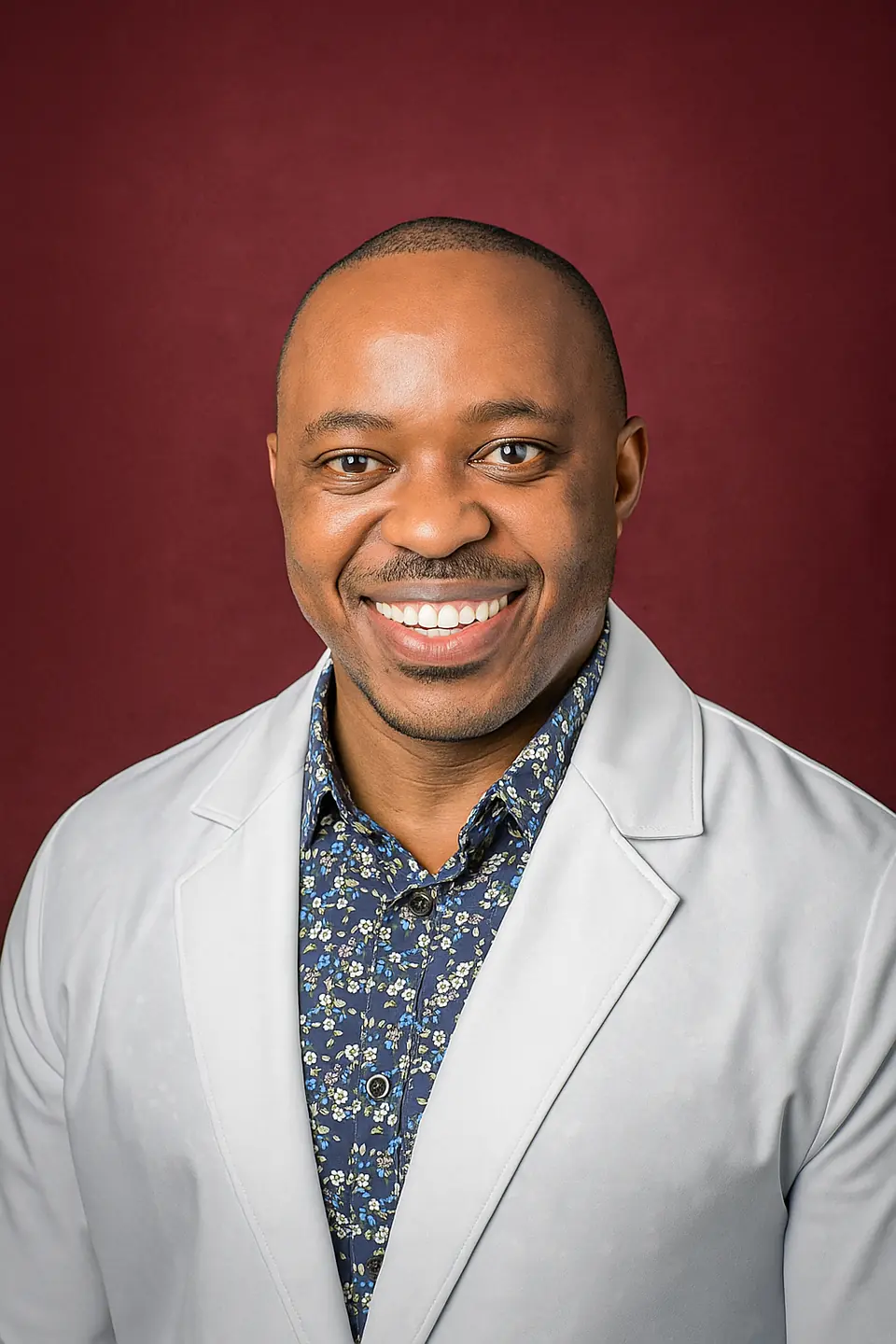 Portrait of Dr. Kansiime Erhardt in a light jacket.